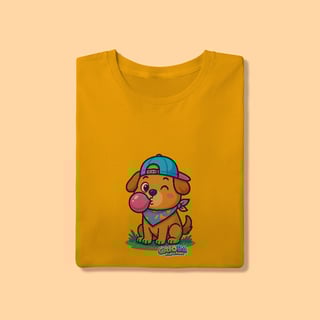 Nome do produto Camiseta T-shirt Adulto Unissex Cachorrinho – 100% Algodão | Coleção Reino Animal do Caioba