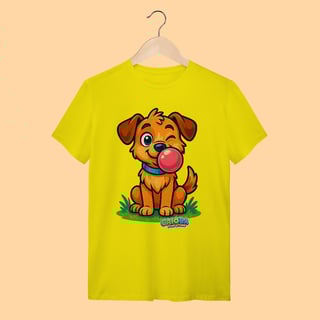 Nome do produto Camiseta T-shirt Adulto Unissex Cachorro – 100% Algodão | Coleção Reino Animal do Caioba