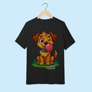 Nome do produto Camiseta Juvenil (10 a 14 anos) Cachorro – 100% Algodão | Coleção Reino Animal do Caioba