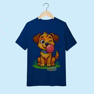 Nome do produto Camiseta Juvenil (10 a 14 anos) Cachorro – 100% Algodão | Coleção Reino Animal do Caioba