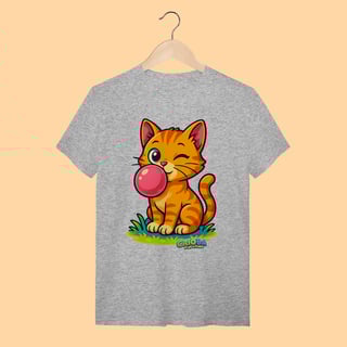 Nome do produto Camiseta T-shirt Unissex Gato Amarelo – 100% Algodão | Coleção Reino Animal do Caioba