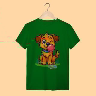 Nome do produto Camiseta T-shirt Adulto Unissex Cachorro – 100% Algodão | Coleção Reino Animal do Caioba