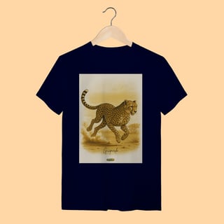 Nome do produto Camiseta T-shirt Unissex Guepardo – 100% Algodão | Coleção Fauna