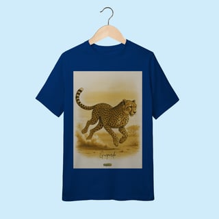 Nome do produto Camiseta Juvenil (10 a 14 anos) Guepardo – 100% Algodão | Coleção Fauna