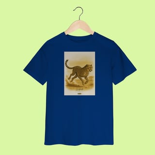 Nome do produto Camiseta Infantil (2 a 8 anos) Guepardo – 100% Algodão | Coleção Fauna