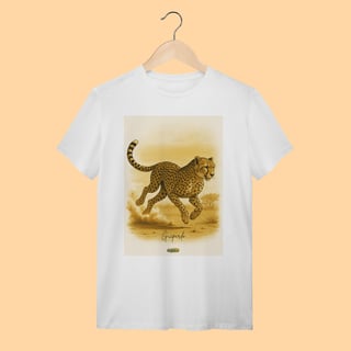 Nome do produto Camiseta T-shirt Unissex Guepardo – 100% Algodão | Coleção Fauna