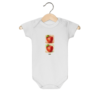 Body Infantil Maçãs – 100% Algodão | Coleção Dia das Mães Caioba Fun Store