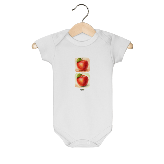 Body Infantil Maçãs – 100% Algodão | Coleção Dia das Mães Caioba Fun Store