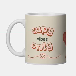 Nome do produto Caneca Capy Vibes Only Capivara de Patins Menina – Porcelana 325 ml | Caioba Fun Store