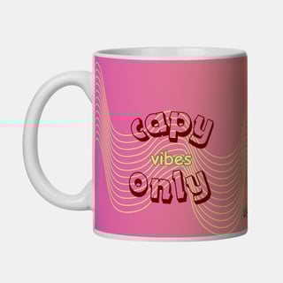 Nome do produto Caneca Capy Vibes Only Capivara de Skate Menina – Porcelana 325 ml | Caioba Fun Store