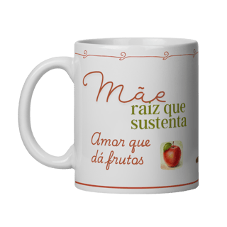 Nome do produto Caneca Macieira – Cerâmica Premium 325ml | Coleção Dia das Mães Caioba Fun Store