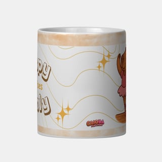 Nome do produto Caneca Capy Vibes Only Capivara Bailarina – Porcelana 325 ml | Caioba Fun Store