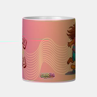 Nome do produto Caneca Capy Vibes Only Capivara de Skate Menina – Porcelana 325 ml | Caioba Fun Store