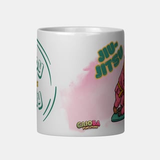 Nome do produto Caneca Capy Vibes Only Capivara Jiu-Jitsu Menina – Porcelana 325 ml | Caioba Fun Store