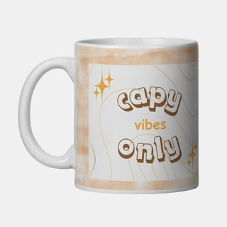 Nome do produto Caneca Capy Vibes Only Capivara Bailarina – Porcelana 325 ml | Caioba Fun Store