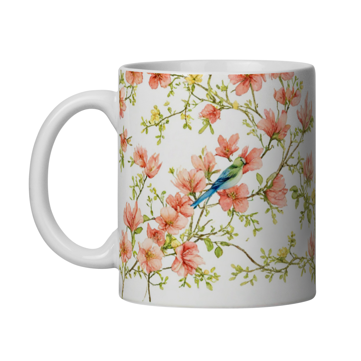 Nome do produto Caneca floral com pássaros