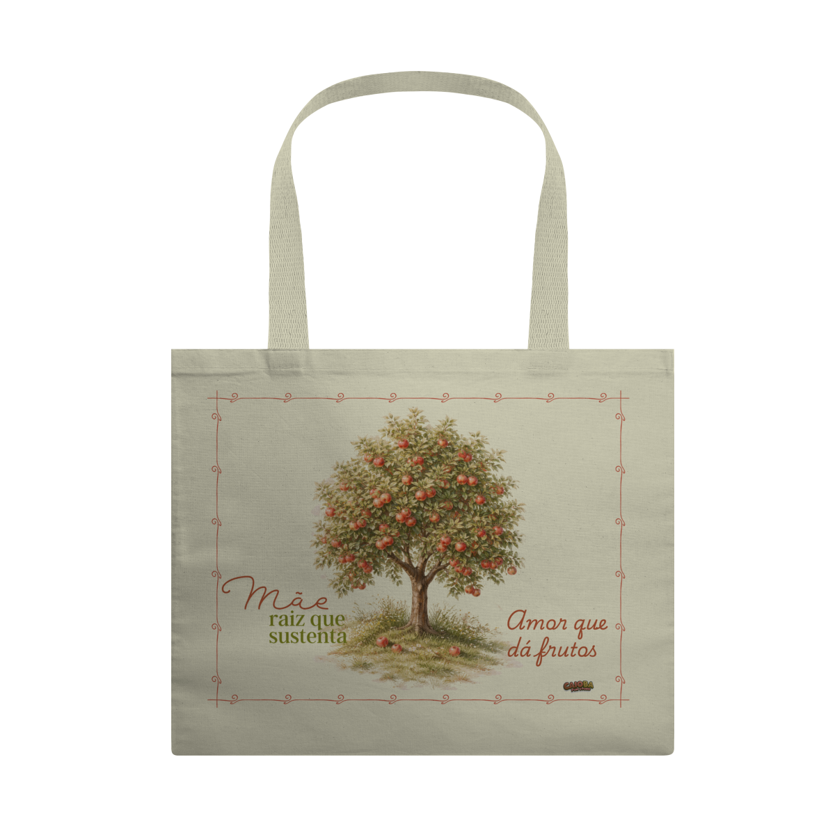 Nome do produto: Ecobag Macieira – Sacola Ecológica Estampada | Coleção Dia das Mães Caioba Fun Store
