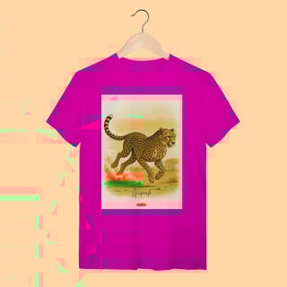 Nome do produto Camiseta T-shirt Unissex Guepardo – 100% Algodão | Coleção Fauna