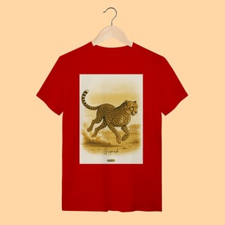 Nome do produto Camiseta T-shirt Unissex Guepardo – 100% Algodão | Coleção Fauna