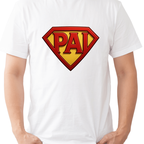 Camiseta PAI Escudo Super-Herói