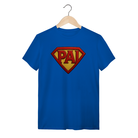 Camiseta PAI estilo superman azul