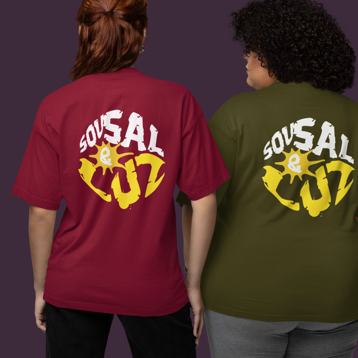 Nome do produto: Camiseta Oversized Lisa+Marca Amarela/Frente e Costa