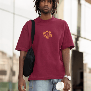 Nome do produto Camiseta Oversized Lisa+Marca Amarela/Frente e Costa