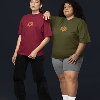 Nome do produto Camiseta Oversized Lisa+Marca Amarela/Frente e Costa