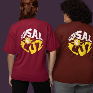 Nome do produto Camiseta Oversized Lisa+Marca Amarela/Frente e Costa