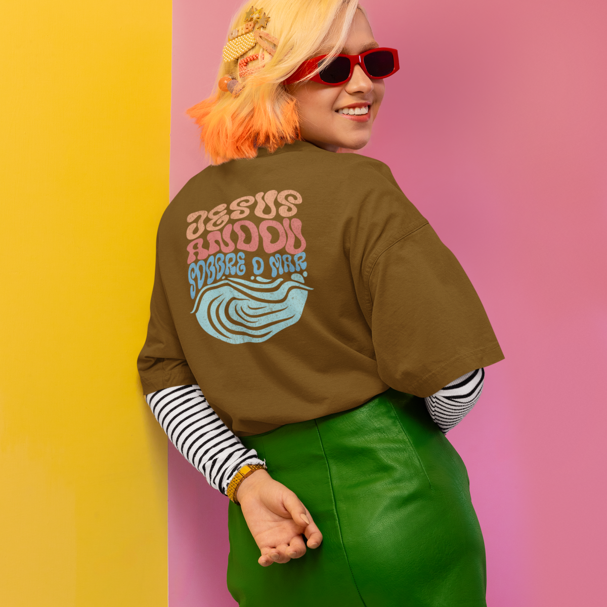 Nome do produto: Camiseta Oversized Lisa+Marca Branca/Frente e Costa