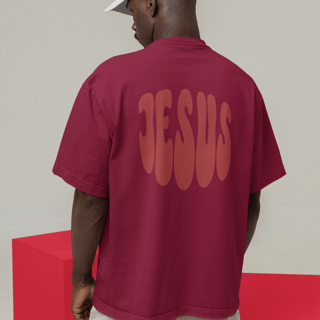 Nome do produto Camiseta Oversized Lisa+Marca Vermelha/Frente e Costa