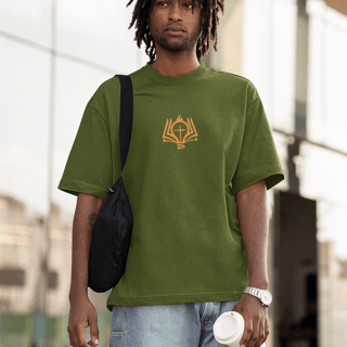 Nome do produto Camiseta Oversized Lisa+Marca Amarela/Frente e Costa