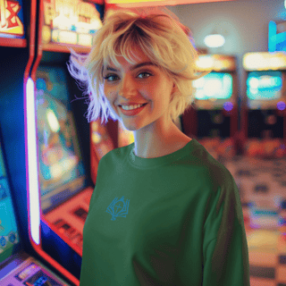 Nome do produto Camiseta Oversized Lisa+Marca Azul/Frente