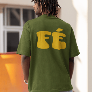 Nome do produto Camiseta Oversized Lisa+Marca Amarela/Frente e Costa