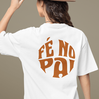 Nome do produto Camiseta Oversized Lisa+Marca Bege/Frente e Costa