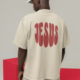 Nome do produto Camiseta Oversized Lisa+Marca Vermelha/Frente e Costa