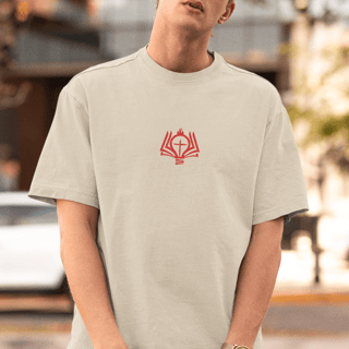 Nome do produto Camiseta Oversized Lisa+Marca Vermelho/Frente e Costa