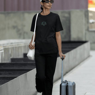 Nome do produto Camiseta Oversized Lisa+Marca Verde/Frente e Costa