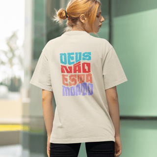 Nome do produto Camiseta Oversized Marca Azul/Frente e Costa