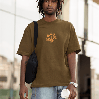 Nome do produto Camiseta Oversized Lisa+Marca Amarela/Frente e Costa