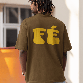 Nome do produto Camiseta Oversized Lisa+Marca Amarela/Frente e Costa