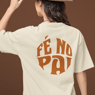 Nome do produto Camiseta Oversized Lisa+Marca Bege/Frente e Costa