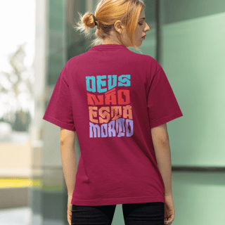 Nome do produto Camiseta Oversized Marca Azul/Frente e Costa