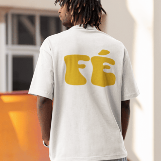 Nome do produto Camiseta Oversized Lisa+Marca Amarela/Frente e Costa