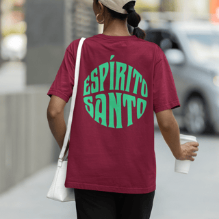 Nome do produto Camiseta Oversized Lisa+Marca Verde/Frente e Costa