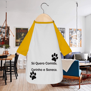 Nome do produto Camisa Pet - Só Quero Comida, Carinho e Soneca - Abrigo Bichano