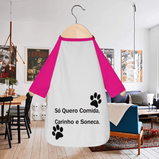 Nome do produto Camisa Pet - Só Quero Comida, Carinho e Soneca - Abrigo Bichano