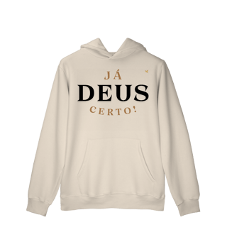 Nome do produto Já Deus Certo! - Moletom Prime Canguru