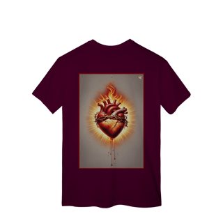 Nome do produto Sagrado Coração - T-Shirt Classic (costas)
