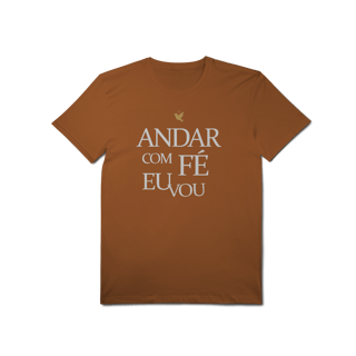 Nome do produto Andar com Fé Eu Vou - T-Shirt Pima
